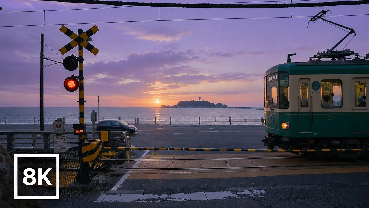 Enoshima to Kamakura Coastal Drive — webcam view over Shichirigahama, Kamakura, Japan