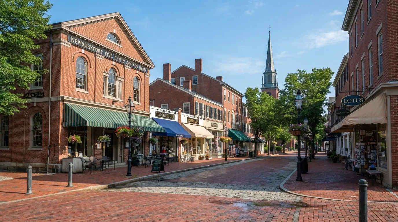 Market Square — live webcam view over Newburyport, Massachusetts, United States