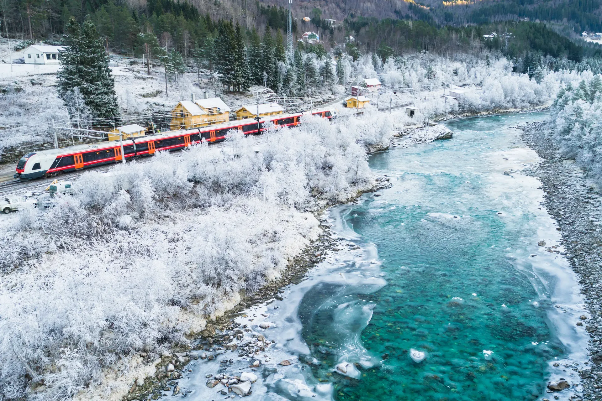 Norway Railway Cab Views: webcam view over Bergen Line, Norway