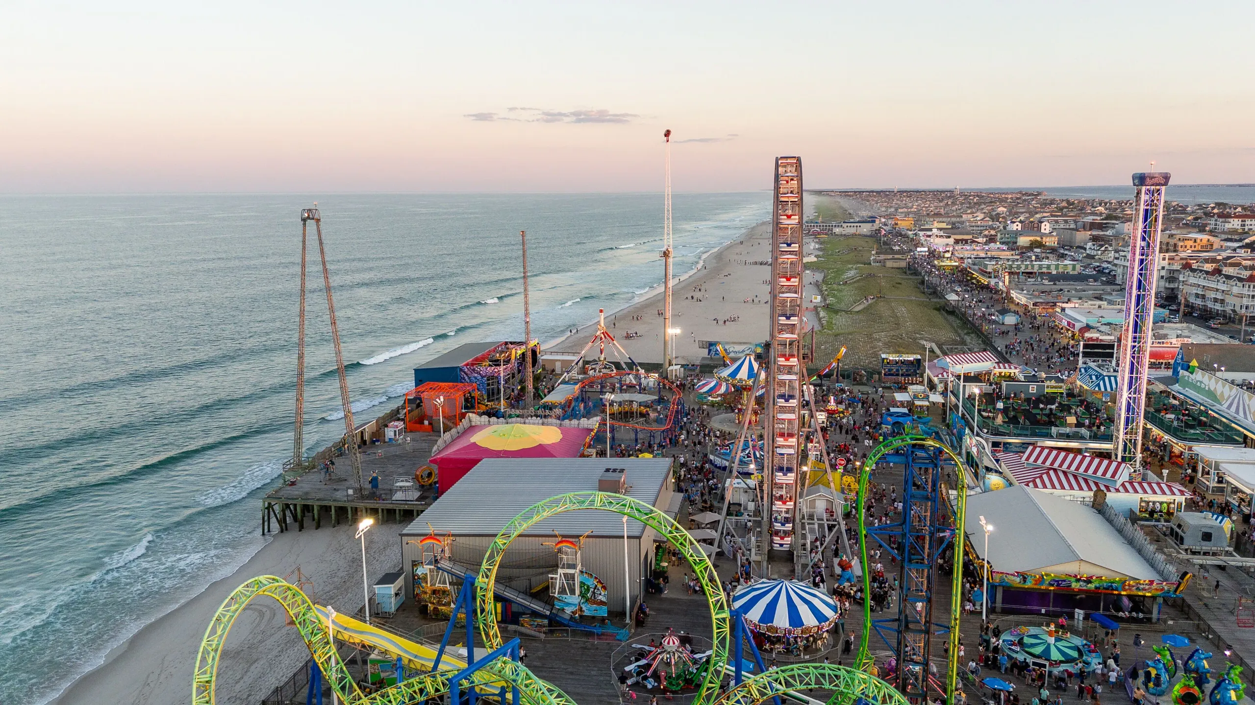 Seaside Heights Boardwalk — live webcam view over Seaside Heights, New Jersey, United States